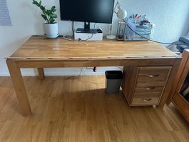 Massiver Eichenholz Esstisch /Schreibtisch – 180 × 90 cm, E