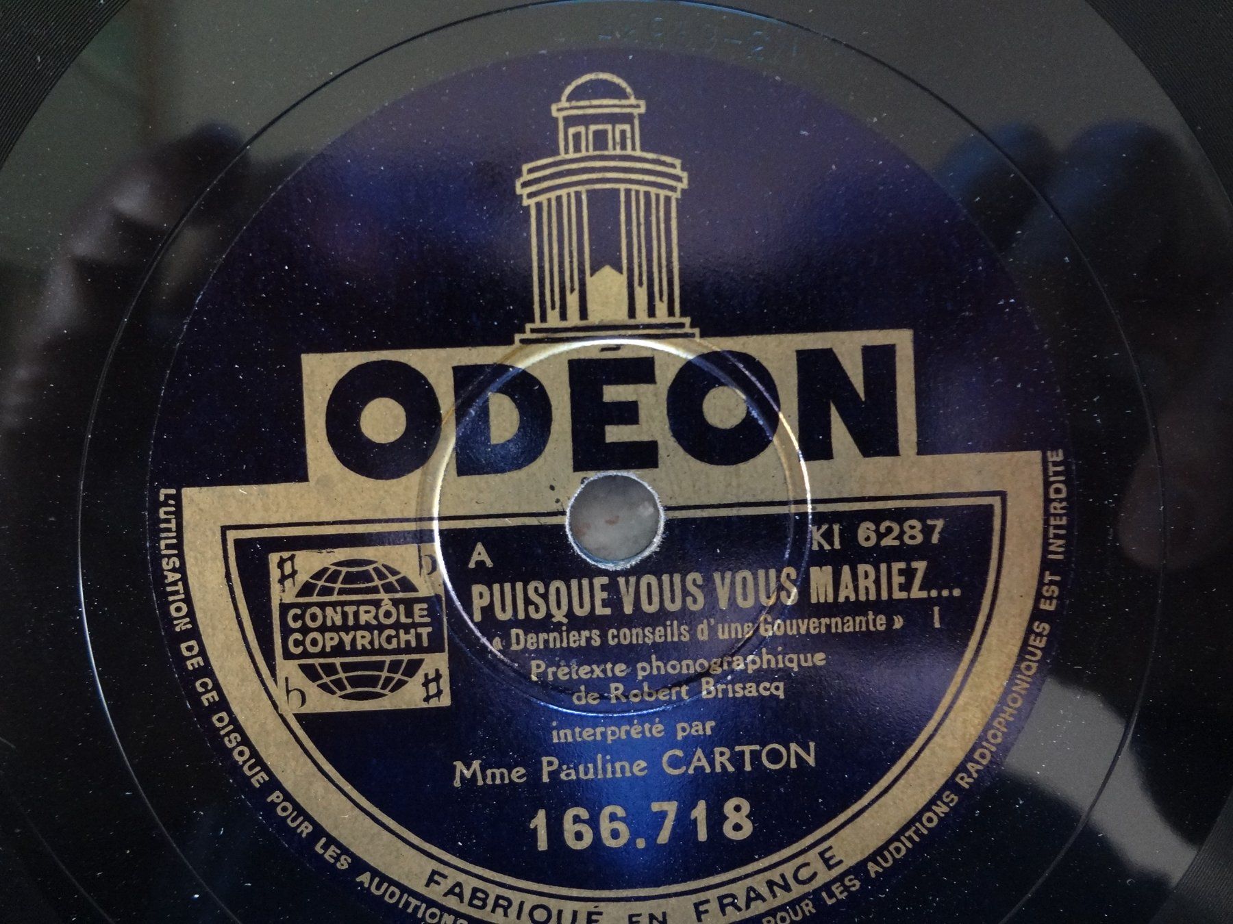 Vinyles: 8x 78tours- Pauline Carton- R.Caire- Edith Burger-E.Buffet + – D'occasion à Aigle par Robflac55 9