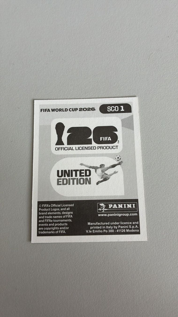 Panini Carte collezionabili: Carte panini 2026 - SCO 1 – Nuovo (secondo la descrizione) da La Neuveville venduto da Ibo2300 1