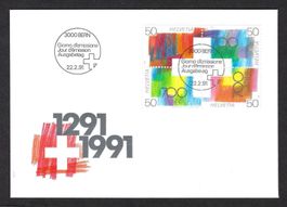 1291 - 1991, Ersttagsbrief