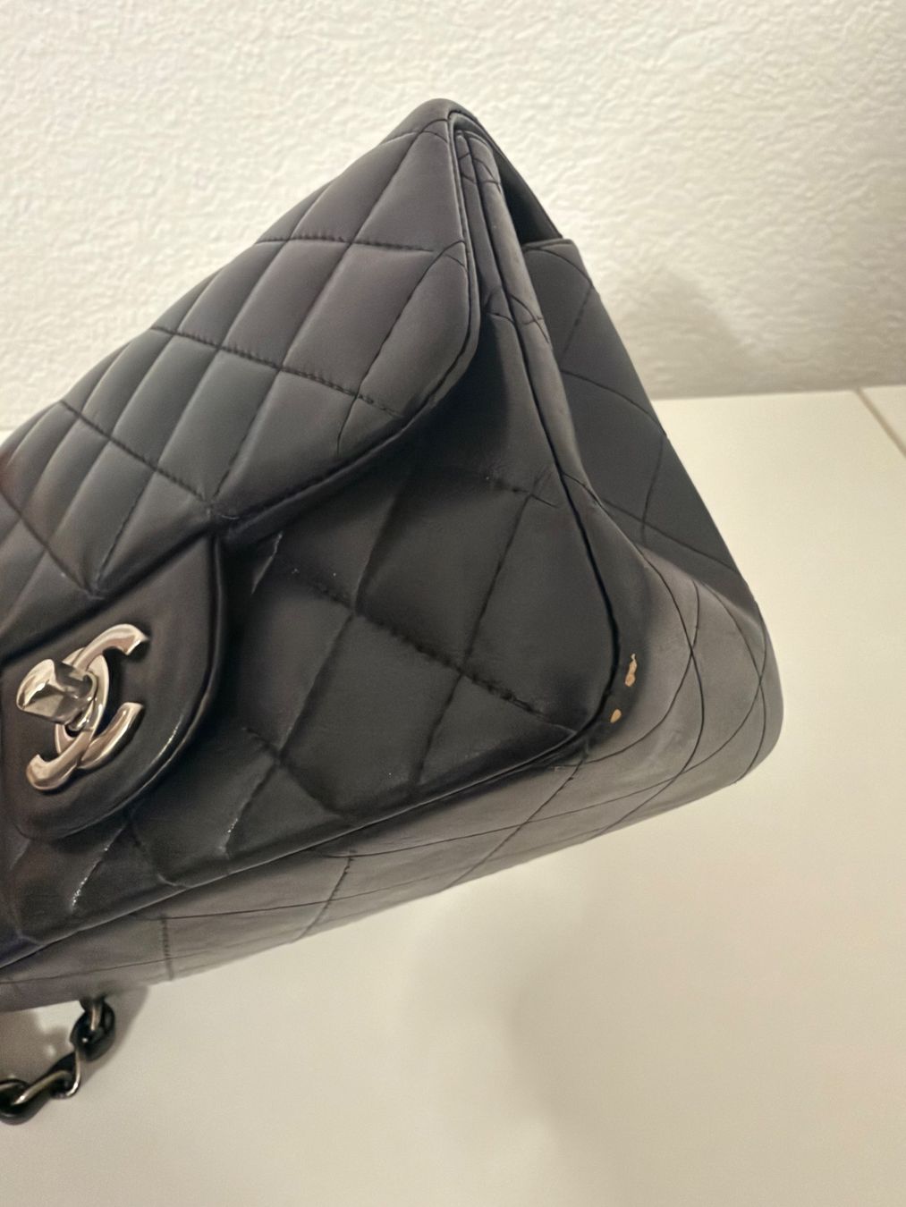 Chanel Borse da donna: Chanel Classic Mini Sqaure Lambskin black silver Hardware – Usato da Embrach venduto da whi_5g28 4