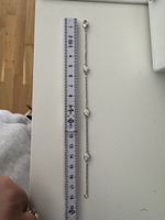 Armband mit 4 Zirkonia, 925 Silber, L18cm