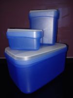 Tupperware Click-Box Blau mit Deckel 3 Stk.