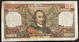 100 France Francs Schein, 1978, Selten!