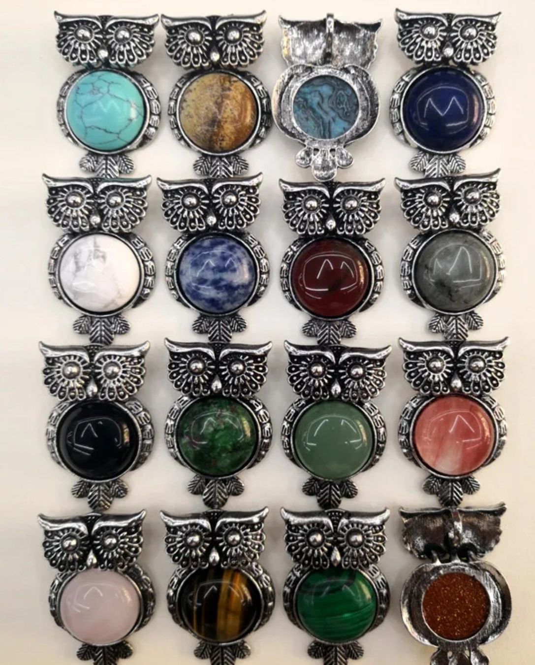 Ciondoli: Pendentifs hiboux en pierre naturel – Nuovo e nell'imballaggio originale da Vernier venduto da 19pigments