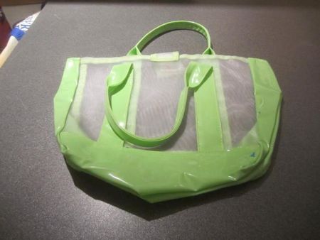 Tasche, durchsichtig, grün