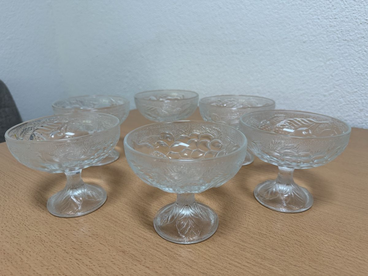 Bicchieri: 6er Set Dessertgläser Eisgläser mit Früchtemuster  – Usato da Küsnacht ZH venduto da IrischkaB