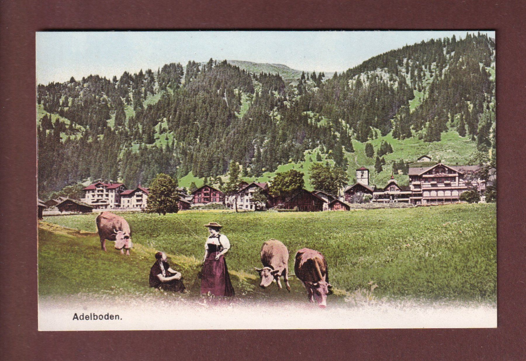 Cartoline postali: ADELBODEN - Kühe – Usato da Pully venduto da nicecards-shop