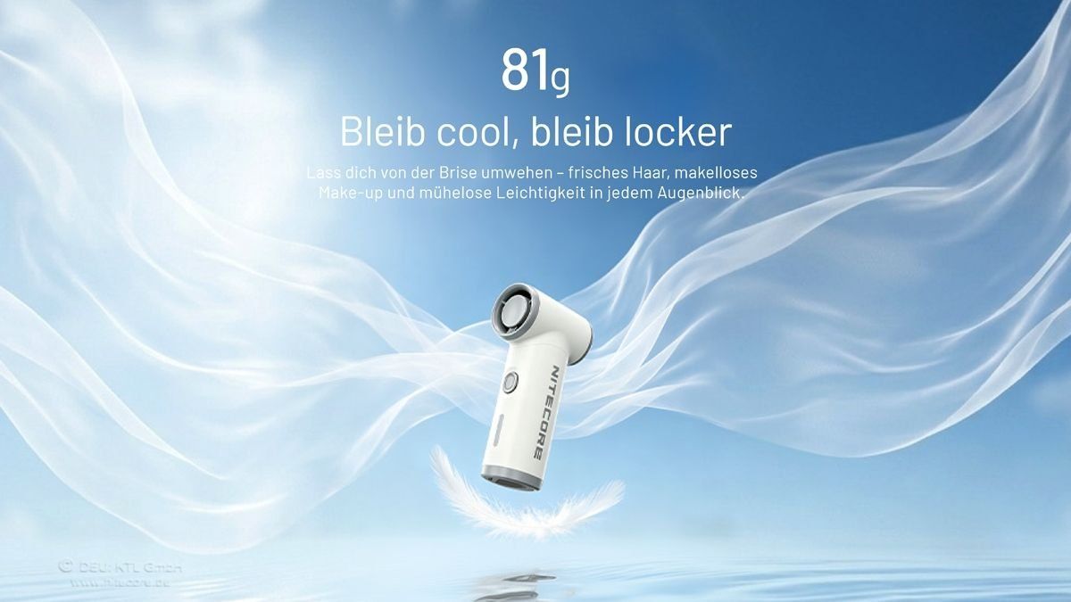Ventilatori: Nitecore NEF NANO - herziger und starker Mini-Handventilator – Nuovo e nell'imballaggio originale da Grüningen venduto da Prolumin 4