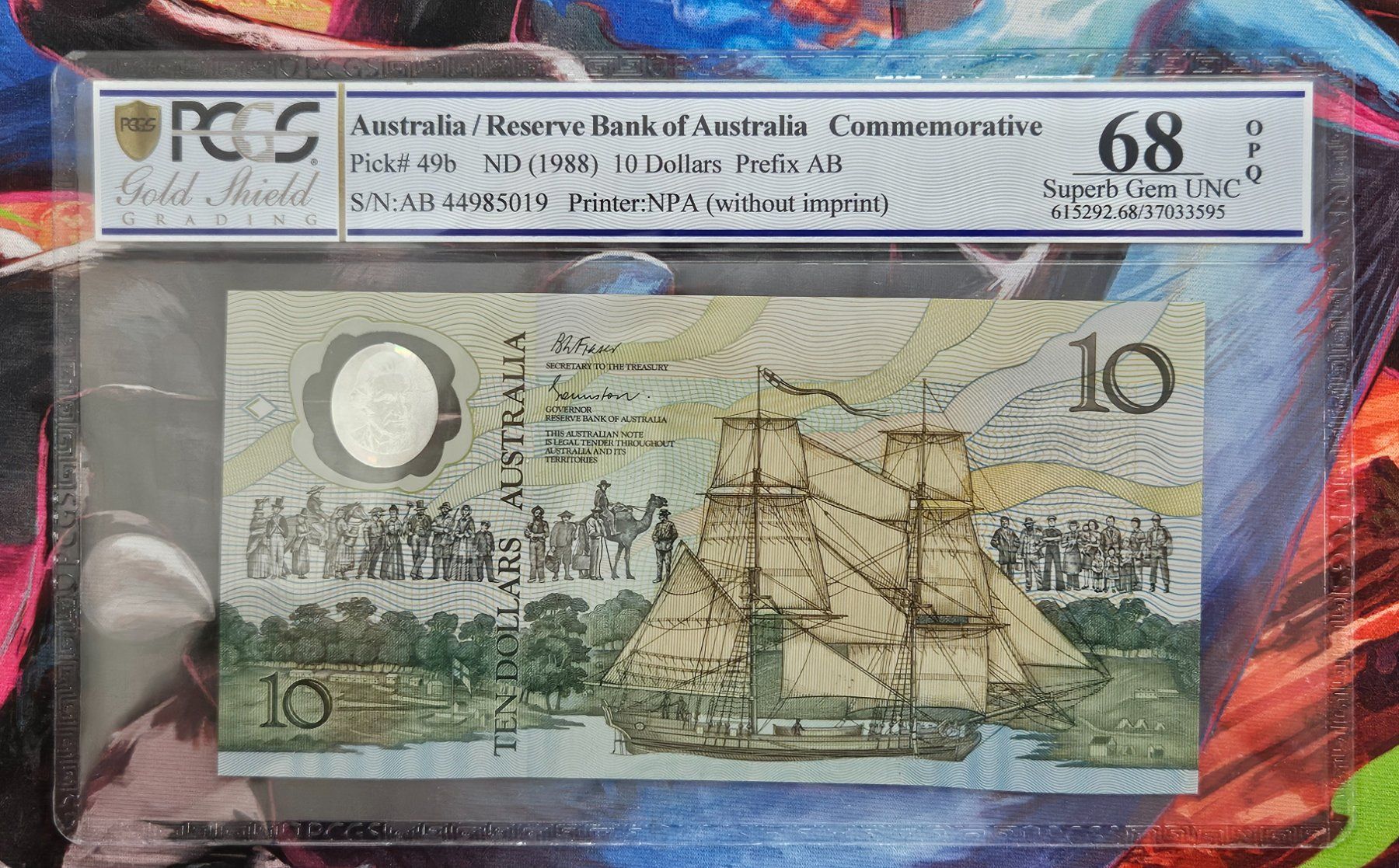Billets de banque: PCGS 68 Australie 10 Dollars 1988 Commemorative – Neuf (Voir description) à Cousset par Patricio77