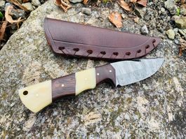 Damast Messer feststehend HANDMADE 21cm ODERMATT No. 73 NEU