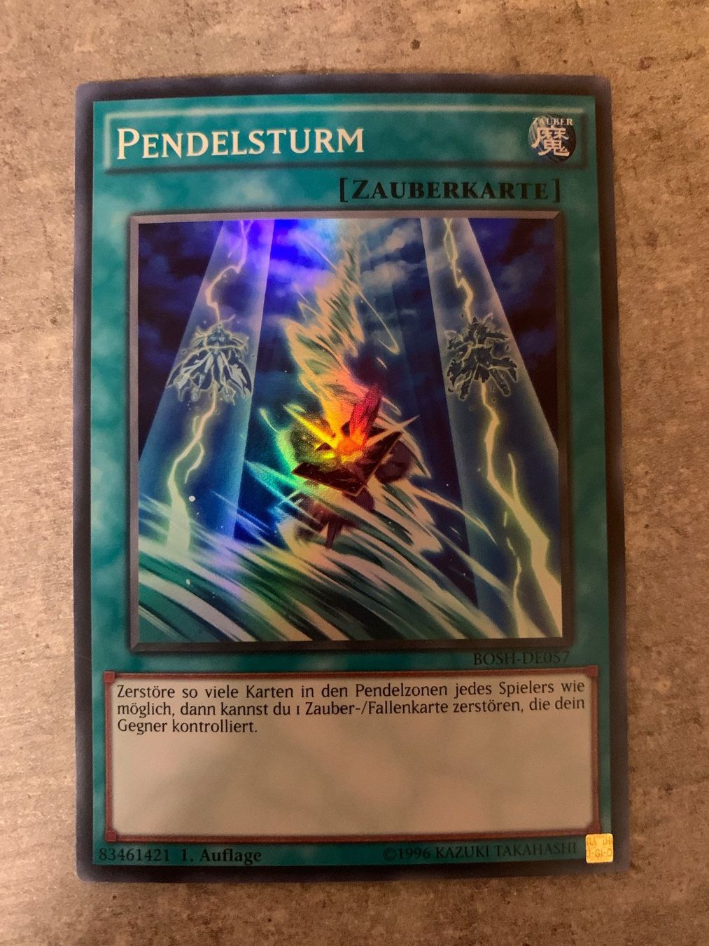 Yugioh Carte collezionabili: Pendelsturm, BOSH-DE057, Super Rare – Usato da Gränichen venduto da Pauli94