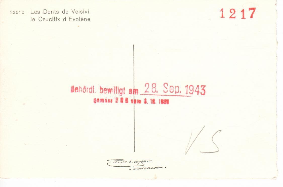 Cartoline postali: le Crucifix d`Evolène  ( Stempel Rückseite ) – Usato da Wolhusen venduto da Curver9 1