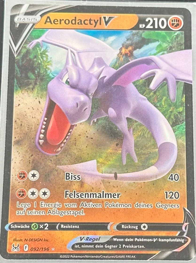 Pokémon Carte collezionabili: Aerodactyl V 092/196 Deutsch Pokémon – Nuovo (secondo la descrizione) da Dübendorf venduto da TrimTrend 1