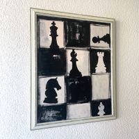 Schach Black White Chess Expressionismus Acryl Bild Bammert