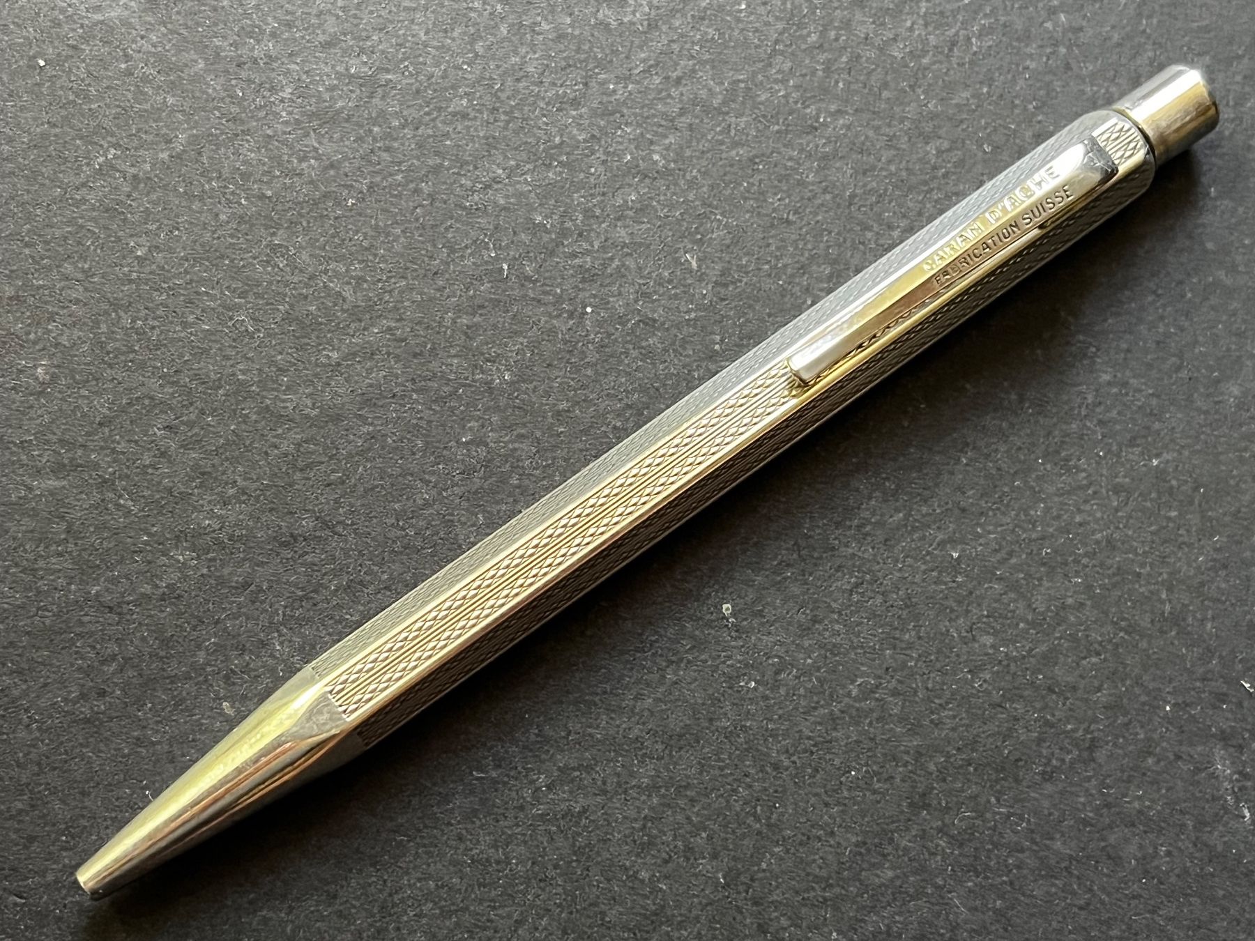 Caran D'Ache Penna & Evidenziatori: Alter Caran d’Ache Ecridor Minenhalter "Doppel" versilbert – Usato da Zürich venduto da FV.vintage