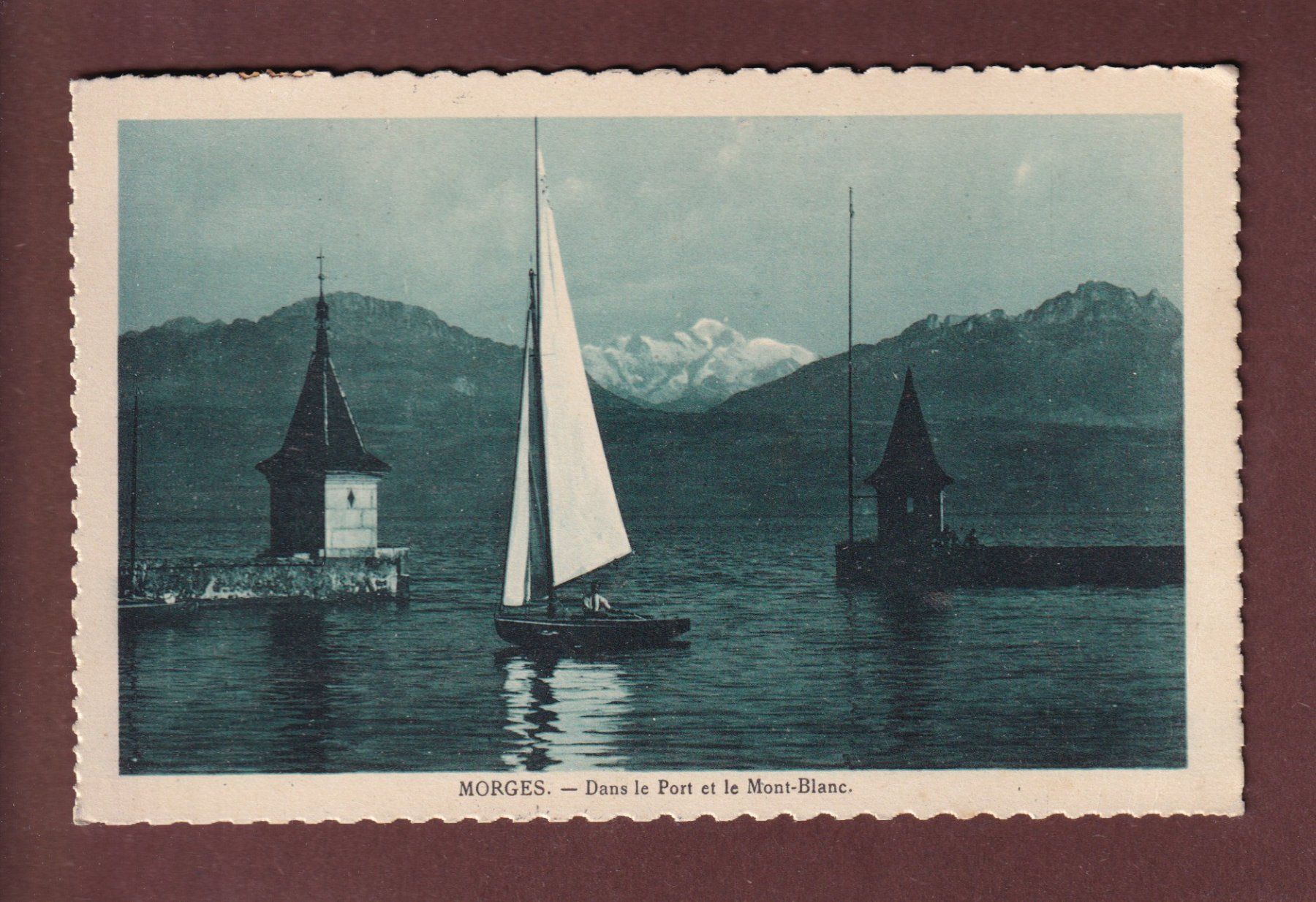 Ansichtskarten: MORGES - Dans le Port - 1923 – Gebraucht aus Pully von nicecards-shop