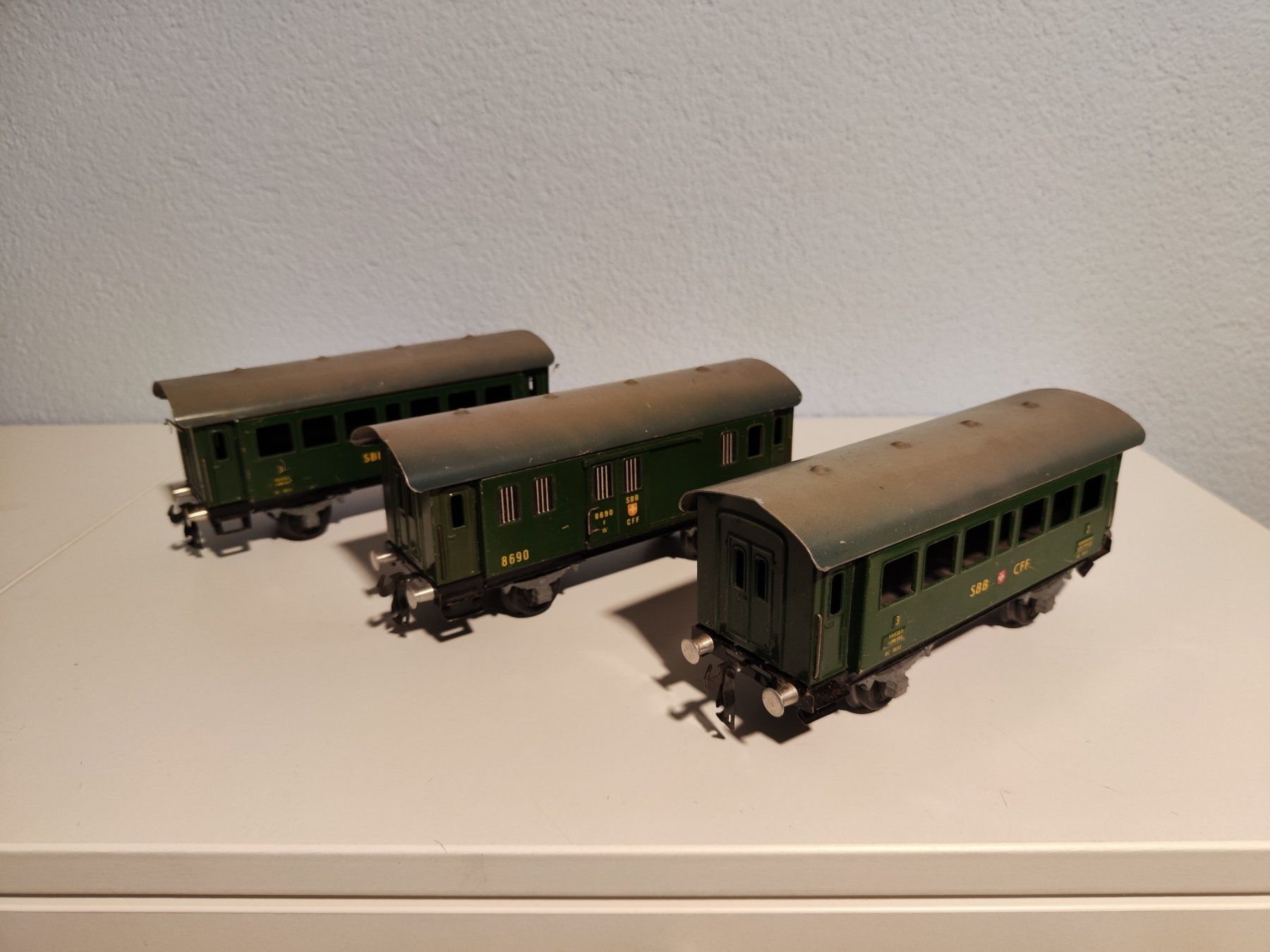 Buco Modellini di ferrovie: Buco 3 Wagen bespielt – Usato da Gutenswil venduto da spur0hans 1