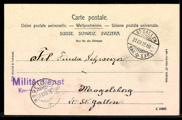 Cartoline postali: AK St. Gallen, Cantine und Kaserne – Usato da Berlin venduto da bartko-reher 1