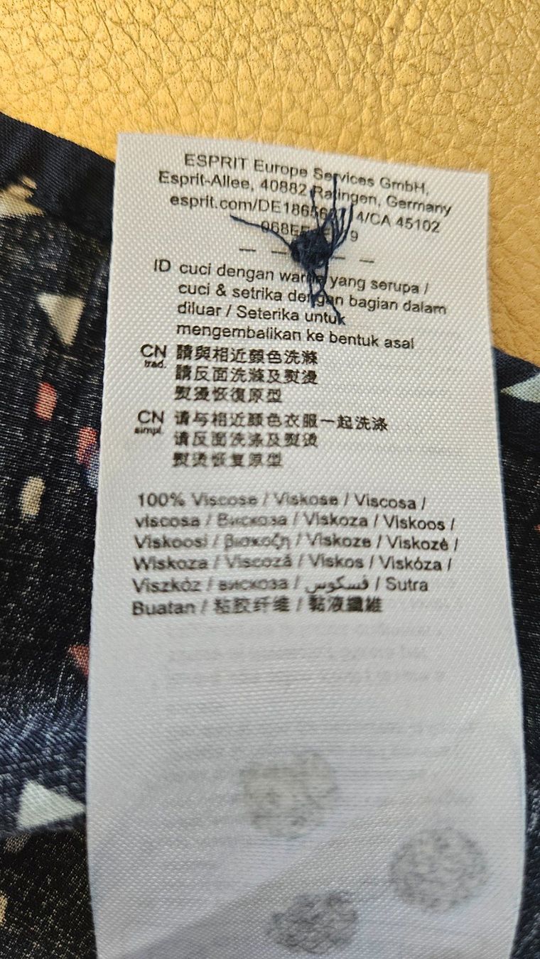 Esprit Camicette: Hübsche Bluse mit Muster Gr. 38, Top Zustand Esprit Blau – Usato da Gossau ZH venduto da fashiontwo 7