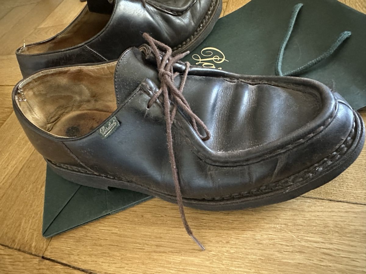 Paraboot Scarpe da uomo: Chaussures Paraboot marron cuir – Usato da Genève venduto da mec_nm2z 1