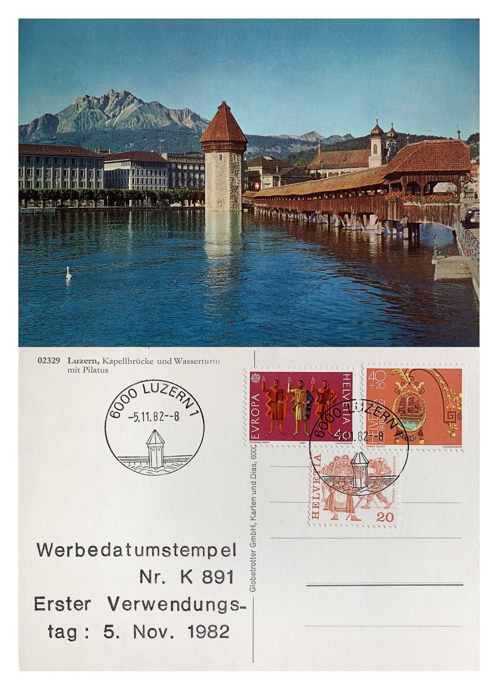 Cartoline postali: Luzern 1 Hauptpost Ersttag Werbedatumstempel Wasserturm – Nuovo (secondo la descrizione) da Bern venduto da AWiBe