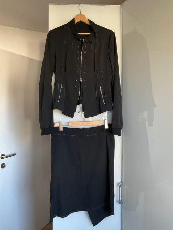 Girbaud Complet Jacke + Rock Schwarz Gr. M / 38