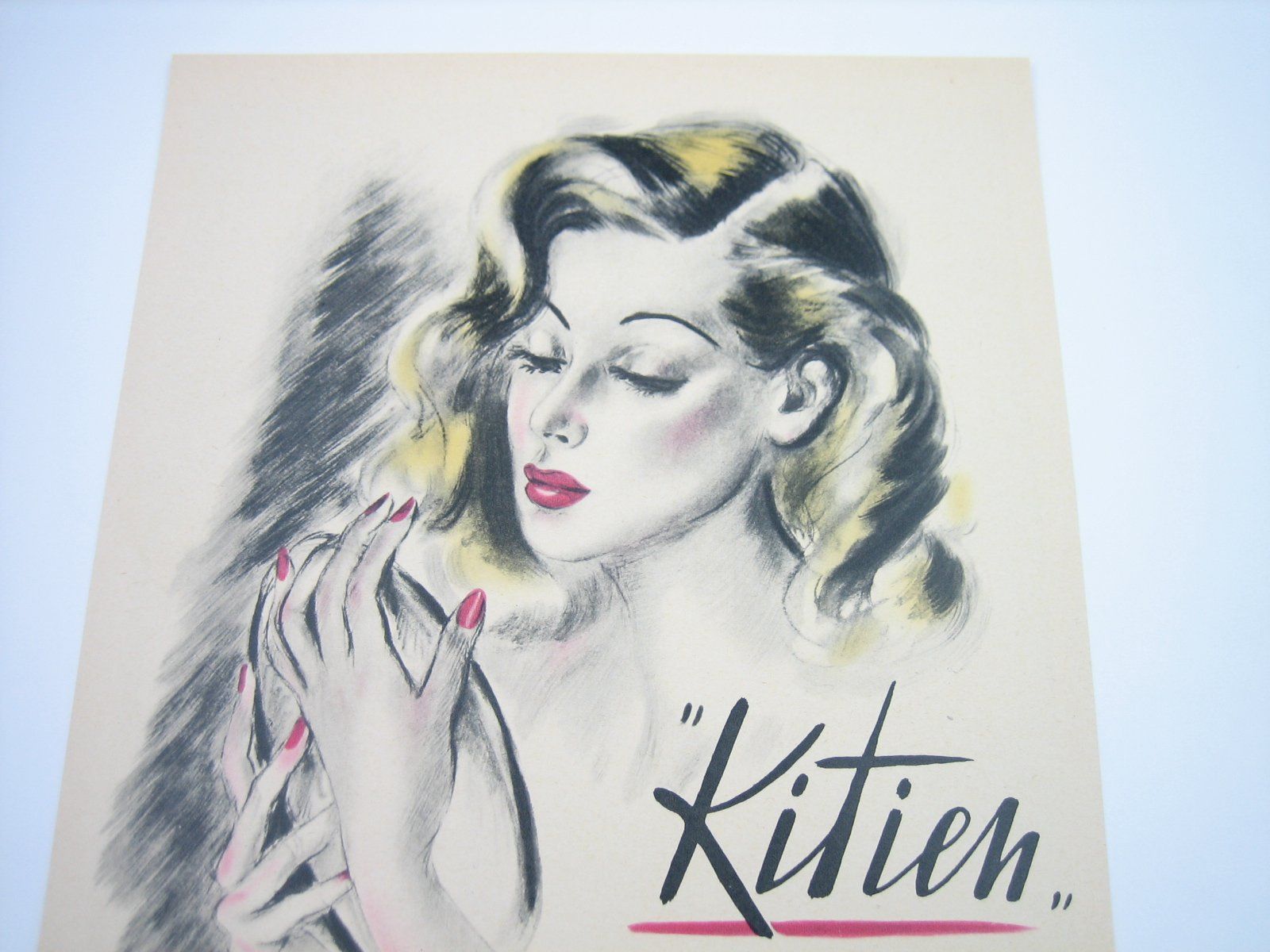 Foto & Immagini: ,,Kitien'' Lippenstift altes Werbeblatt – Usato da Zürich venduto da Tomi118 2