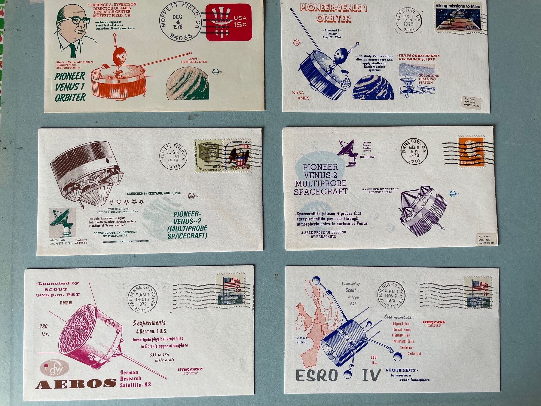 Alle Briefmarken: 22 FDCs Ersttagsbriefe Satelliten – Gebraucht aus Zürich von stzepp 1