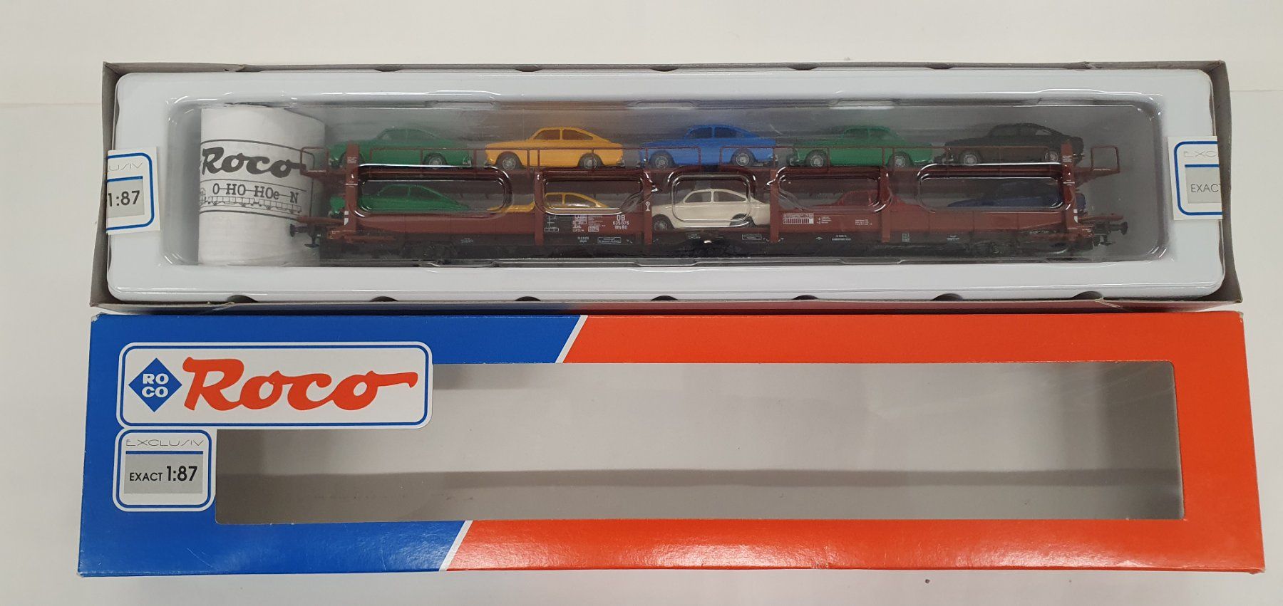 Roco 46630 DB Offs Autotransportwagen mit 10 Modellautos (Neu und ...