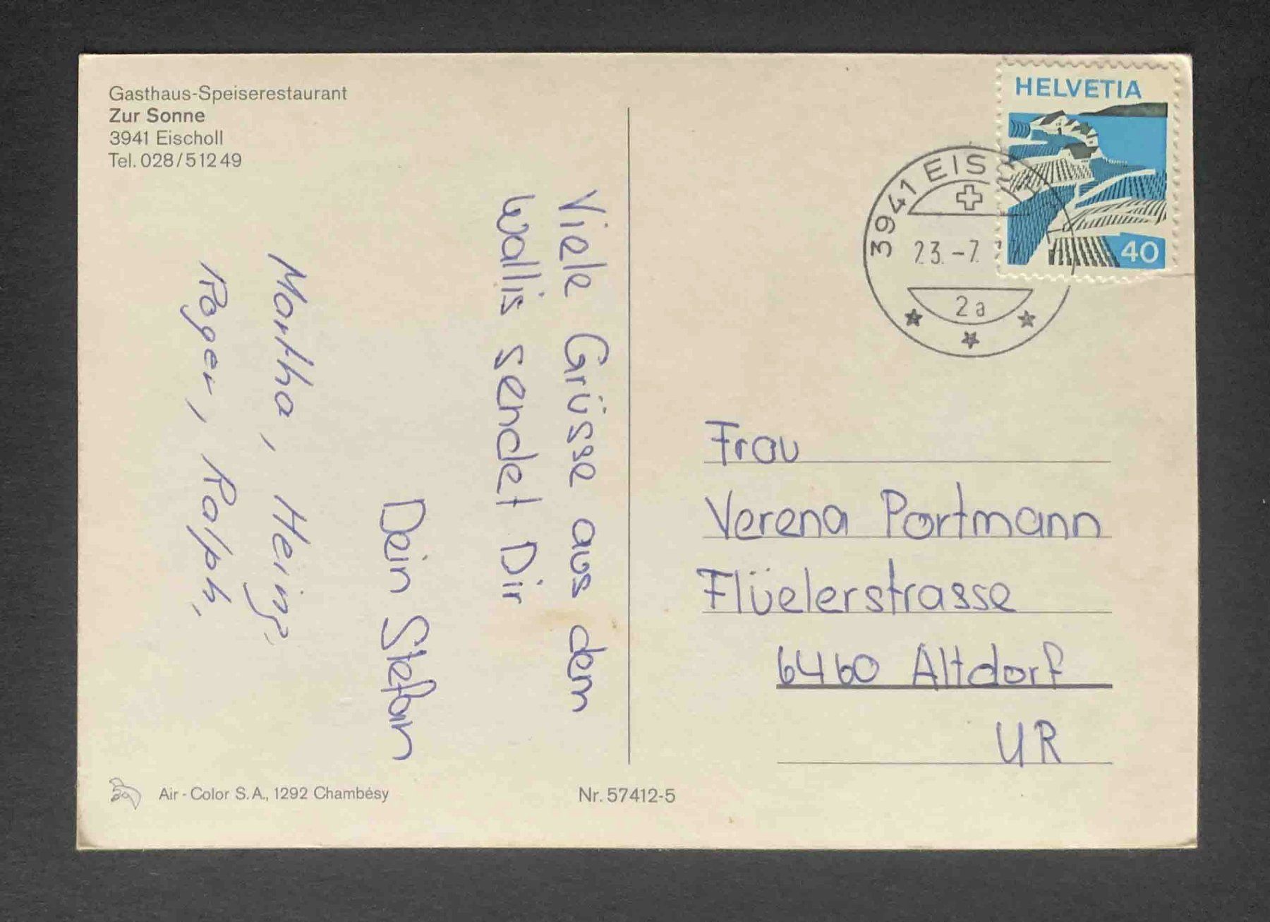 Cartoline postali: AK Eischoll Gasthaus Zur Sonne – Usato da Goldau venduto da artelier1 1