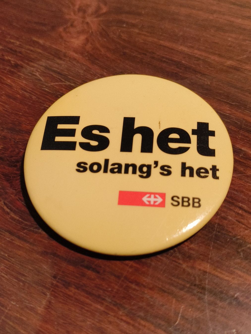 SBB/CFF/FFS Plaketten & Abzeichen: SBB Brosche Es het solang's het SBB gelb – Gebraucht aus stettlen von VintageBern_ch 3