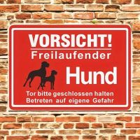 Panneau métallique Propriété Sous Surveillance VORSICHT Hund