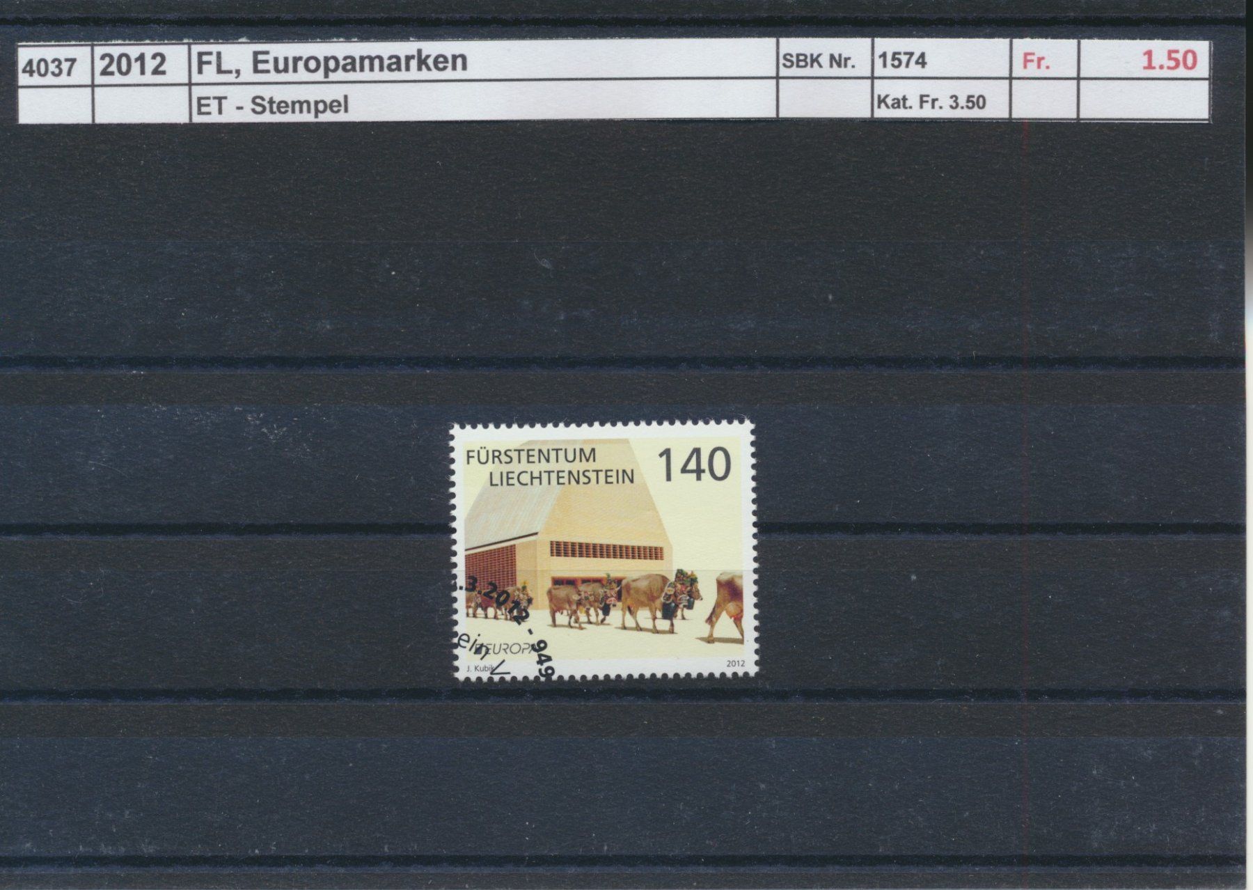 Tous les timbres: 2012 FL, "Europamarke", ET - Stempel – D'occasion à Winterthur par Zupogeru