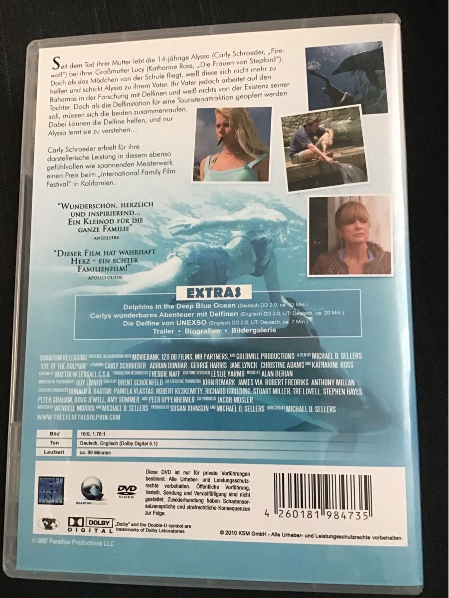 Tutti i DVDs: DVD Die Delfinflüsterin neuwertig – Usato da Bischofszell venduto da 19bischi67 1