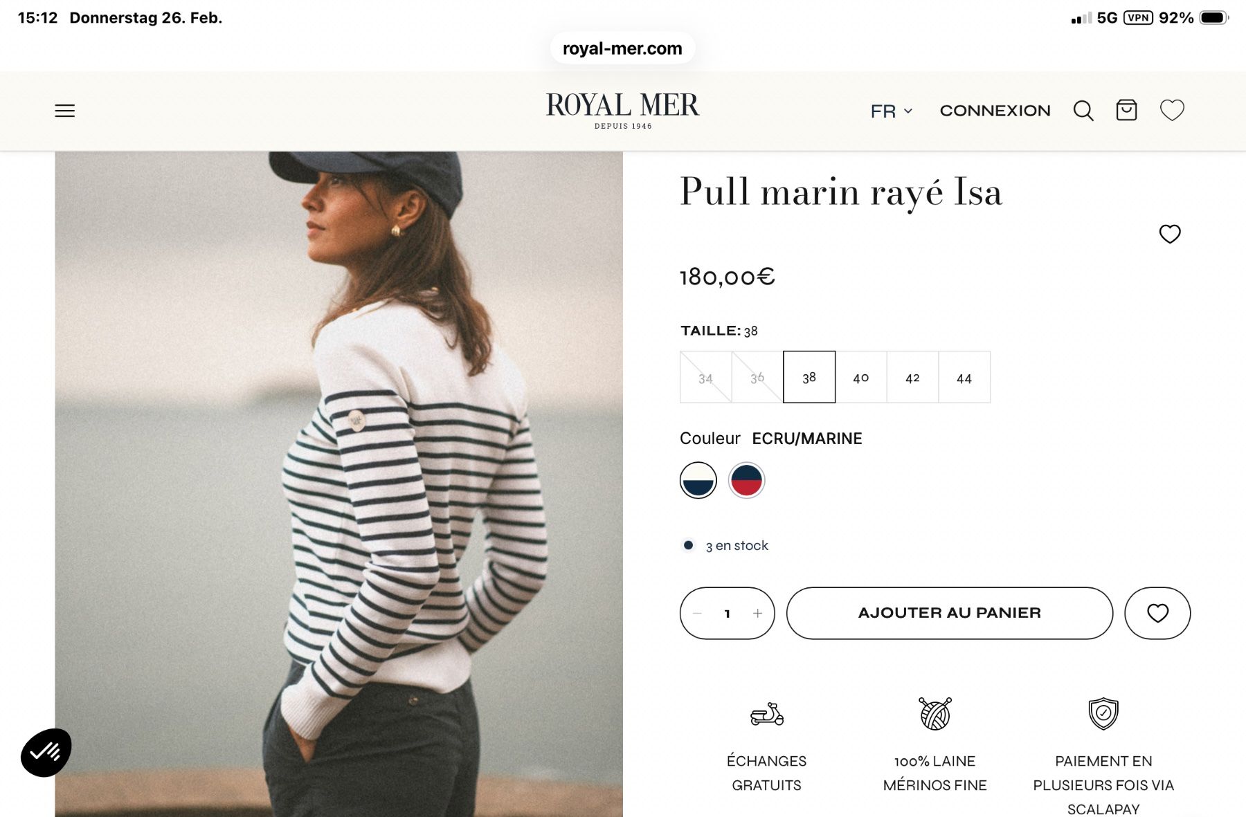 Pullover & Sweatshirts: Damen Wollpullover Royal Mer, Bretagne, Gr. S/M – Gebraucht aus Cormondrèche von fra_gn5t 9