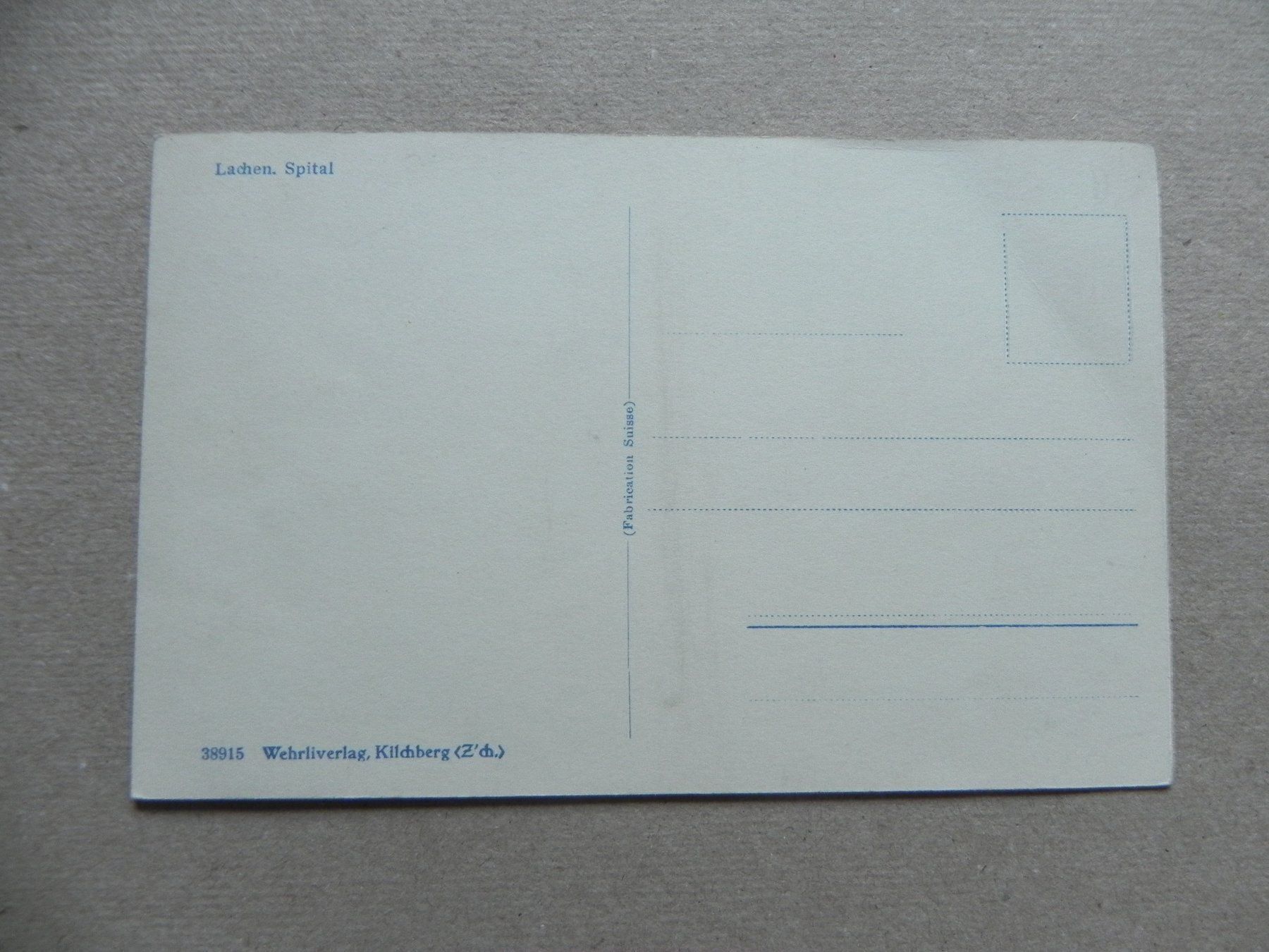 Ansichtskarten: Ansichtskarte Lachen SZ Spital ca. 1940 – Gebraucht aus Siebnen von krimsie 1