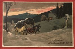 Antike Weihnachtskarte, 1912