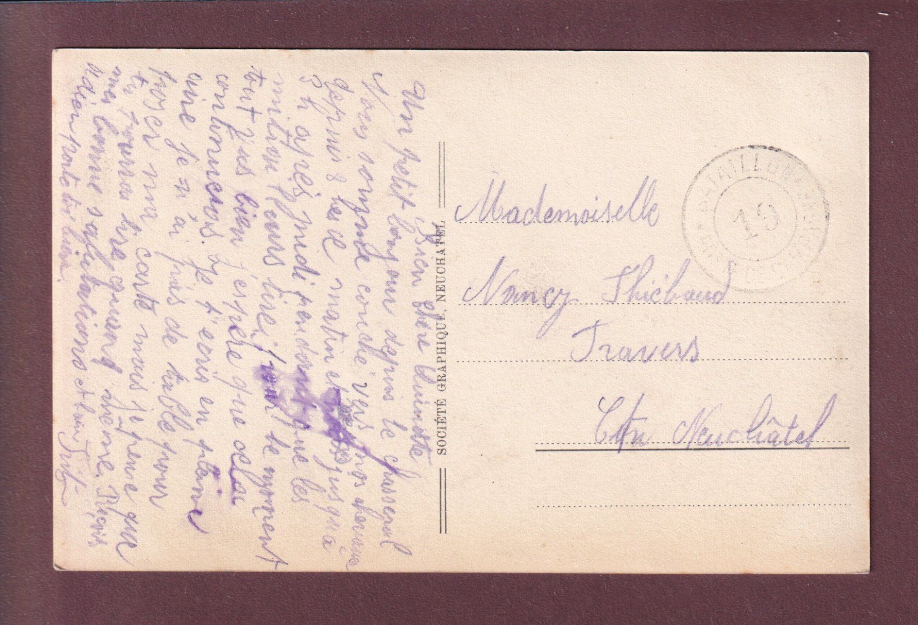 Cartoline postali: Hôtel du CHASSERAL - Poste de campagne – Usato da Pully venduto da nicecards 1