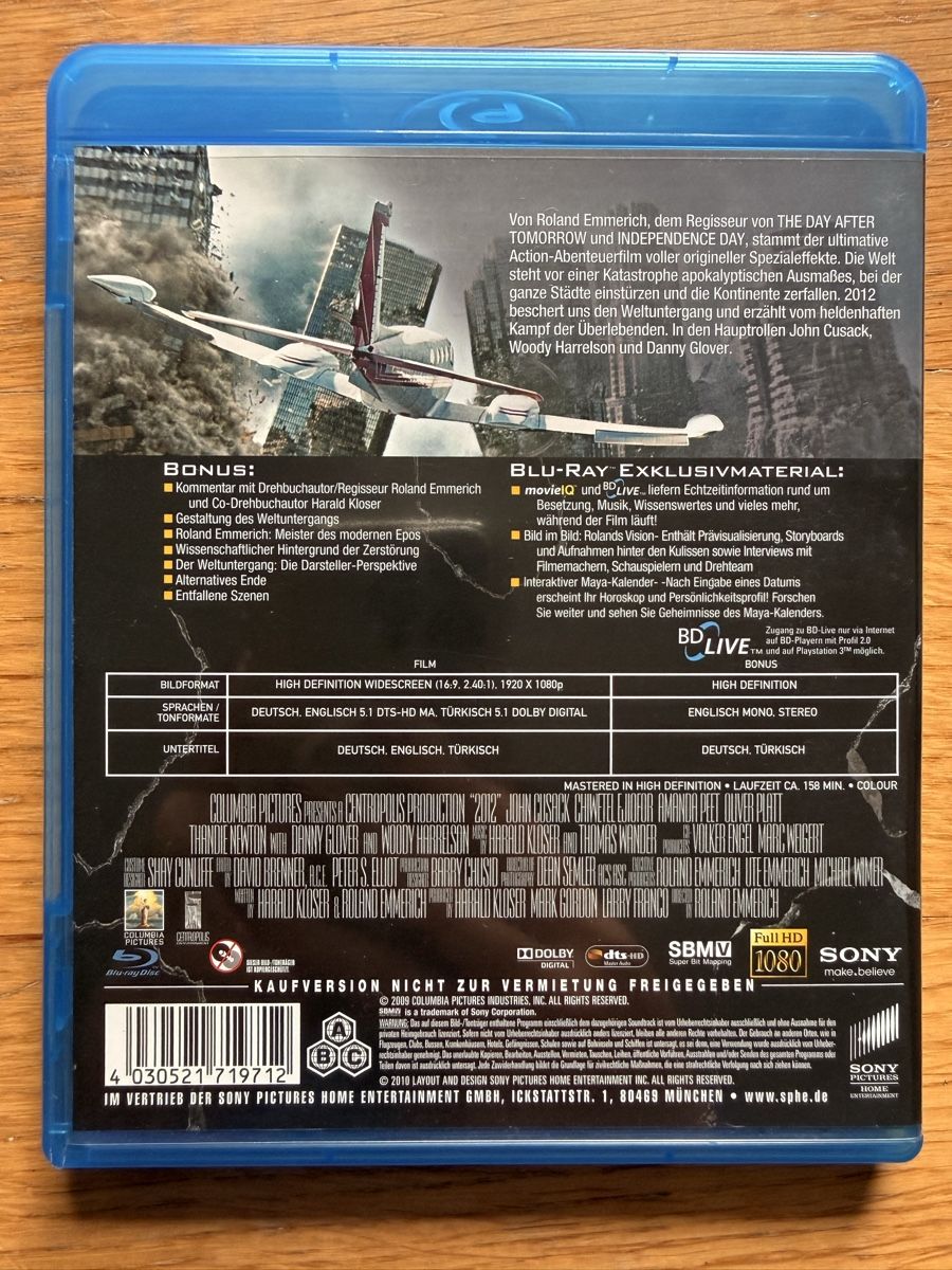 Alle DVDs: 2012 (2009) Blu-ray – Gebraucht aus Kölliken von nerdorado 1