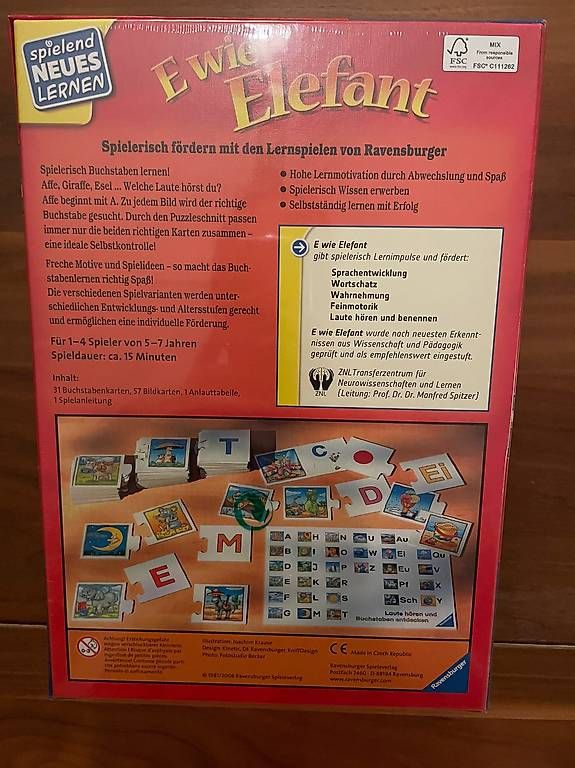 Ravensburger Spiele: E wie Elefant Buchstaben Spiel – Neu und originalverpackt aus Liestal von esi79 1