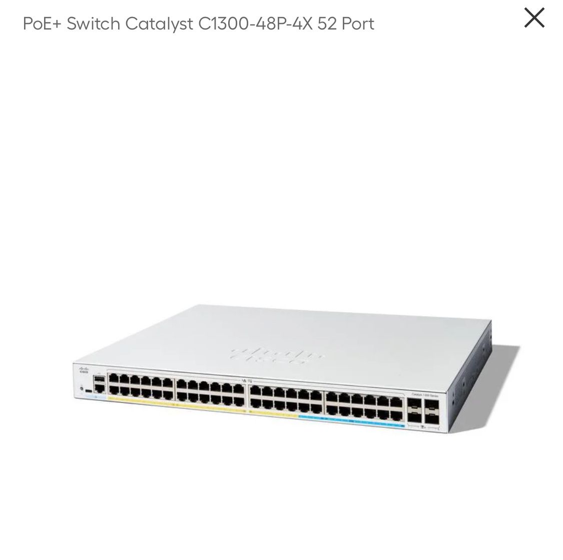 Cisco Hub & Switch: Cisco Catalyst C1300-48P-4X PoE+ Switch - 52 Port Switch – Nuovo e nell'imballaggio originale da Dübendorf venduto da Den_777