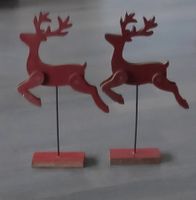 2 Hirsche Rentiere Weihnachten Advent Deko