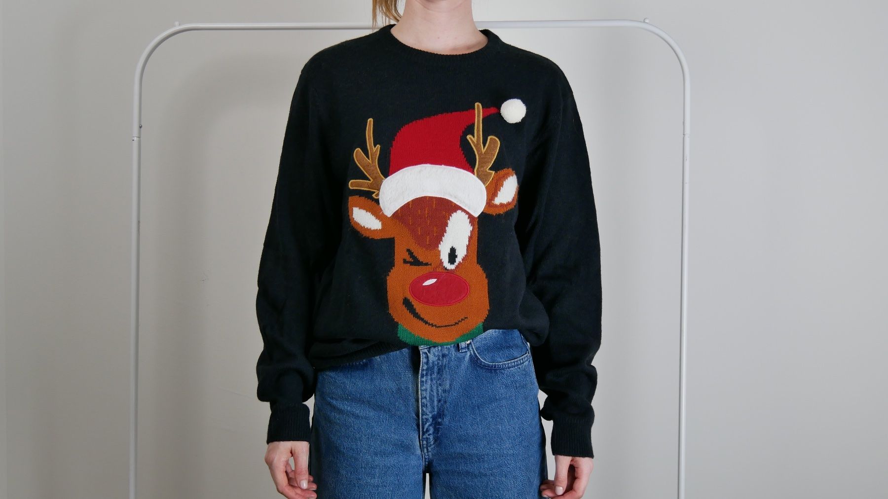 C&A Maglioni & Felpe: C&A Rudolf Rentier Weihnachtspullover navy Strickjacke – Nuovo (secondo la descrizione) da Zürich venduto da julia_vina 3
