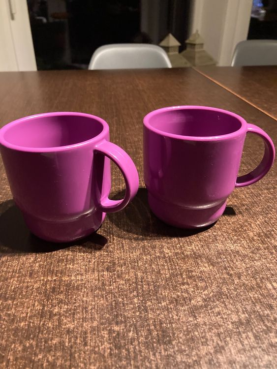 Lot De 4 Petites Tasses Noires Tupperware – 100 Ml – Neuves – Idéales Café