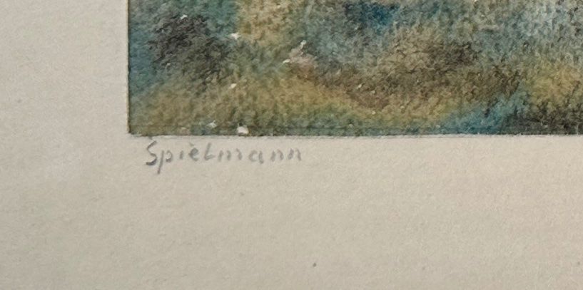 Dipinti: Spielmann -Wohlen 1945 -Aquarell – Usato da Adliswil venduto da Kiambu 2