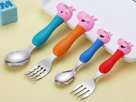 PEPPA PIG - KINDER BESTECK SET 4-TEILIG - PEPPA WUTZ BESTECK