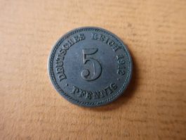 Dt. Reich 1912 G, 5 Pfennig