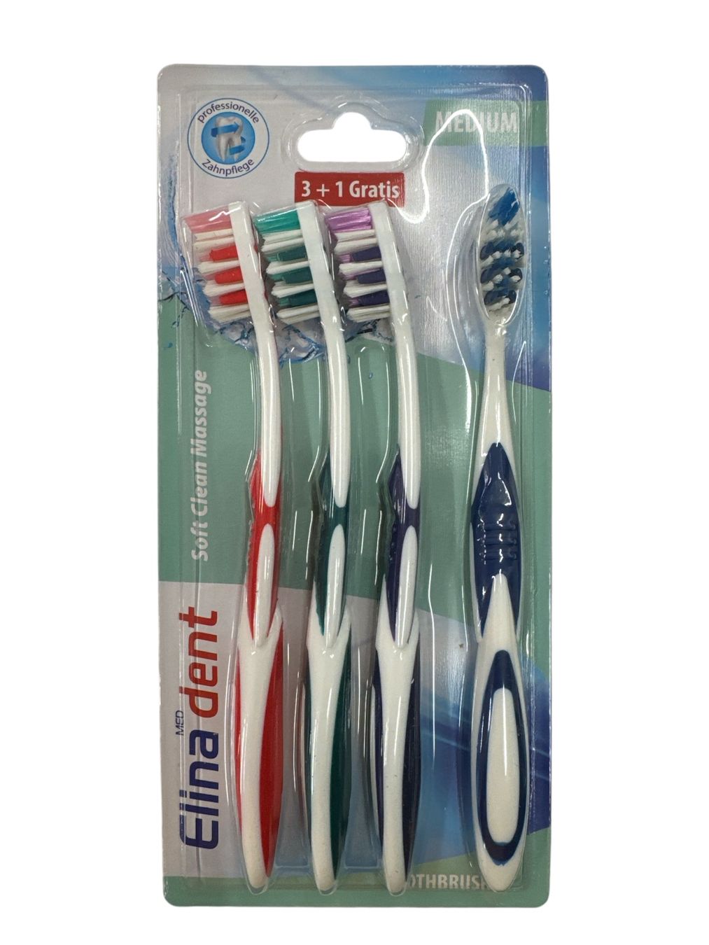 Cura dei denti: Elina dent Zahnbürsten MEDIUM 4er Packung – Nuovo e nell'imballaggio originale da Oensingen venduto da Liquidations-Shop