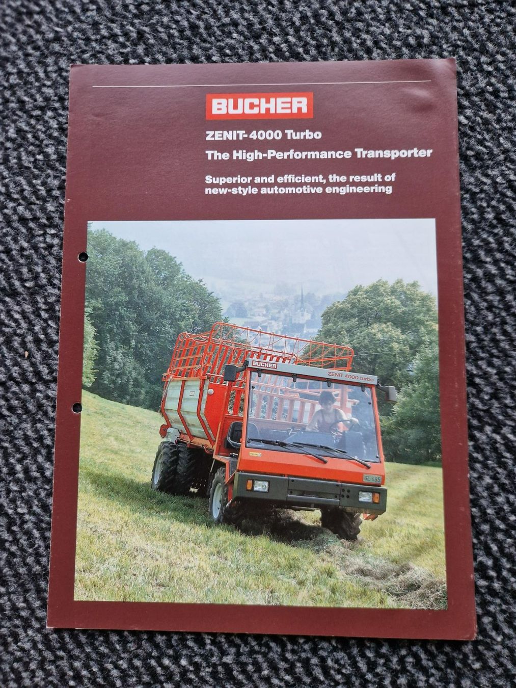 Bucher Traktoren: Original Prospekt Bucher Transporter Zenit 4000 Englisch – Gebraucht aus Dürnten von Bachtel84